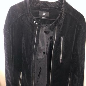 H&M Faux Suede Jacket Black.